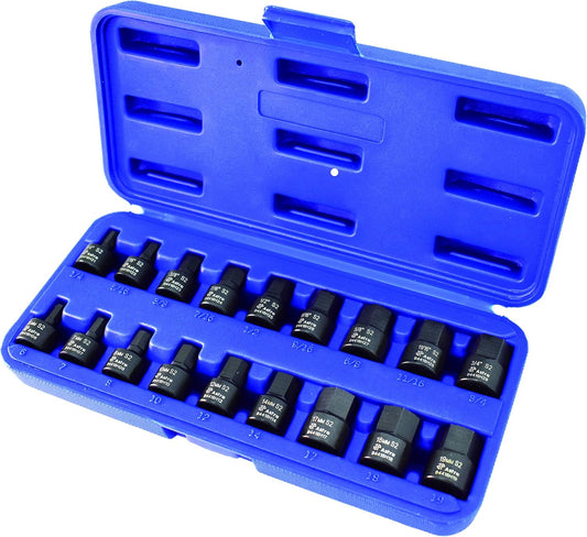 18-Piece Nano Impact Hex Driver Socket Set - 3/8" Drive, SAE & Metric