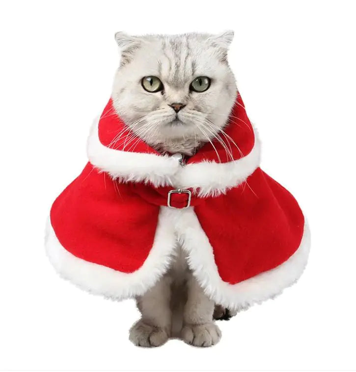 Cat Christmas Cloak - Red